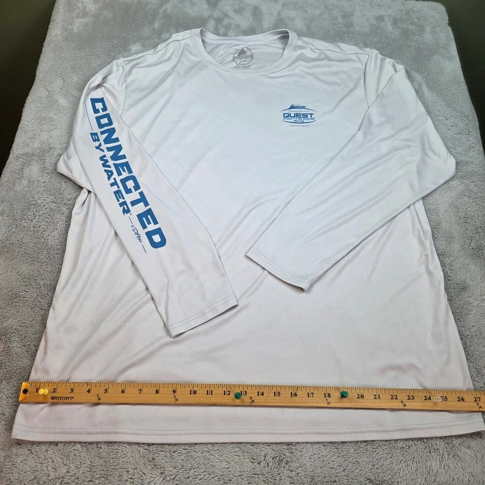 Connected By Water Dennis Friel Quest For The Ring Fishing Shirt Mens 3XL